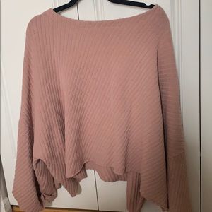 Adorable Blush Free People Sweater w/ Bell Sleeves